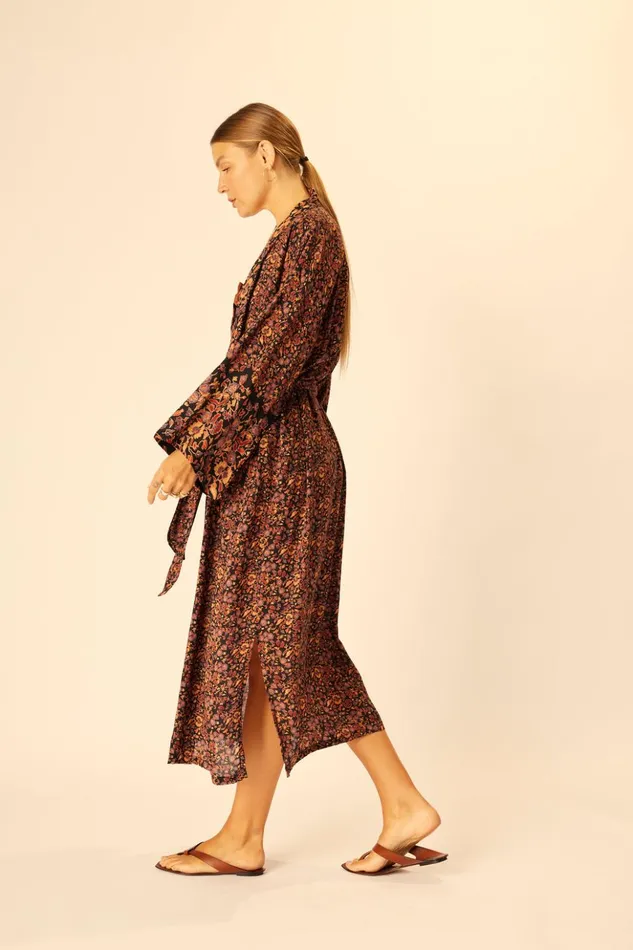 Diane Long Robe Petite Fleur Noire Women Natalie Martin Dresses