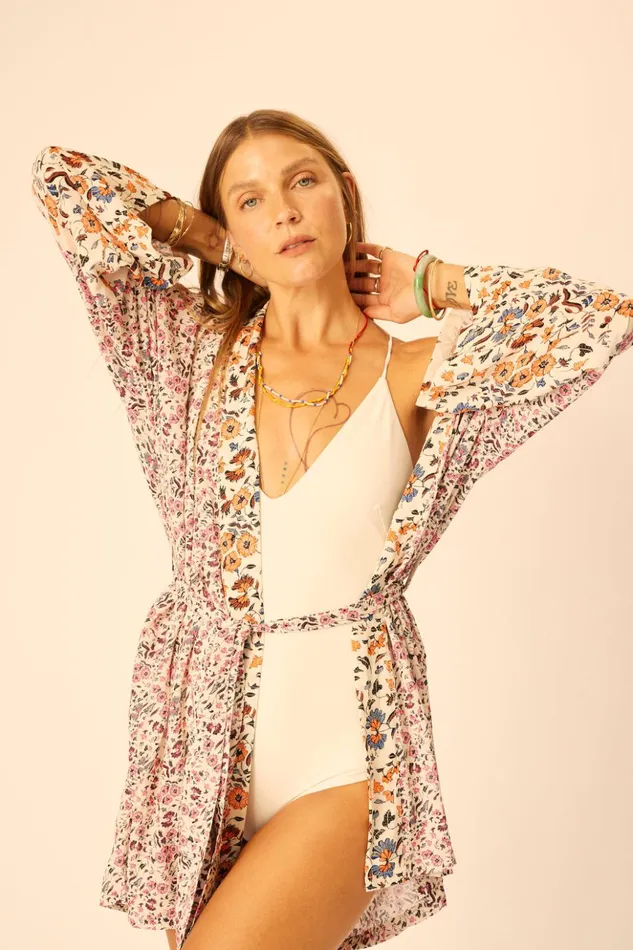 Diane Short Robe Petite Fleur Rose Women Natalie Martin Dresses