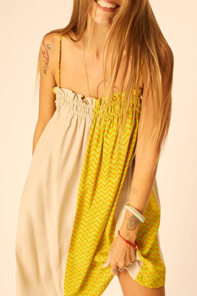 Donna Dress Block Zigzag Tangerine Women Natalie Martin Dresses