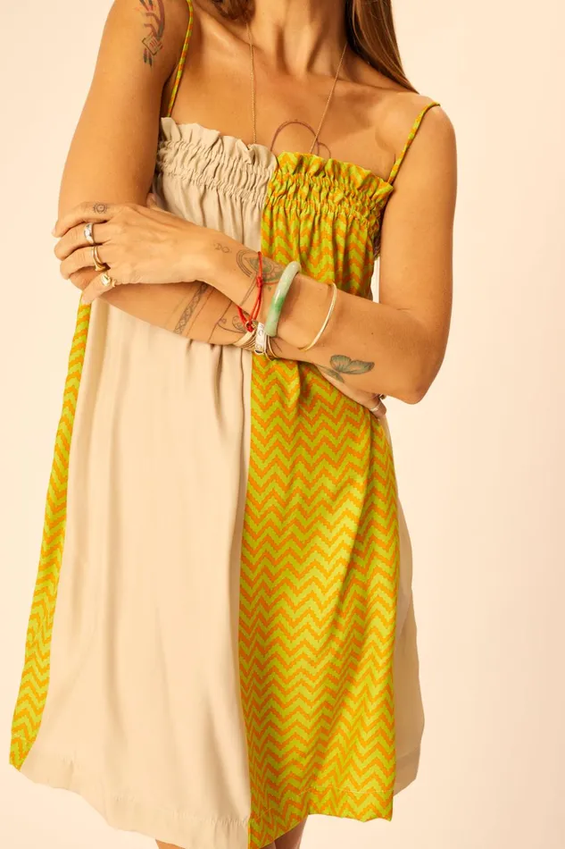 Donna Dress Block Zigzag Tangerine Women Natalie Martin Dresses