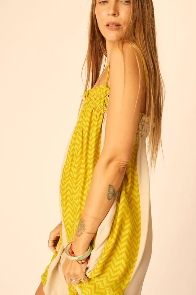 Donna Dress Block Zigzag Tangerine Women Natalie Martin Dresses