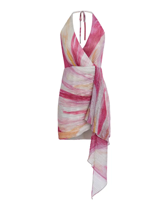 Dresses and Jumpsuits Women Patbo Aura Metallic Plunge Mini Dress Pink Multi