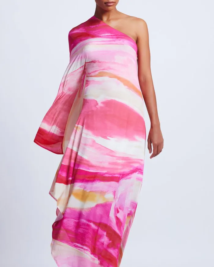 Dresses and Jumpsuits Women Patbo Aura Stretch One Shoulder Maxi Dress Pink Multi Dresses and Jumpsuits Women Patbo Aura Stretch One Shoulder Maxi Dress Pink Multi