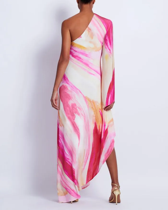 Dresses and Jumpsuits Women Patbo Aura Stretch One Shoulder Maxi Dress Pink Multi
