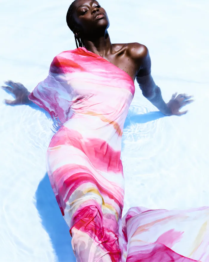 Dresses and Jumpsuits Women Patbo Aura Stretch One Shoulder Maxi Dress Pink Multi