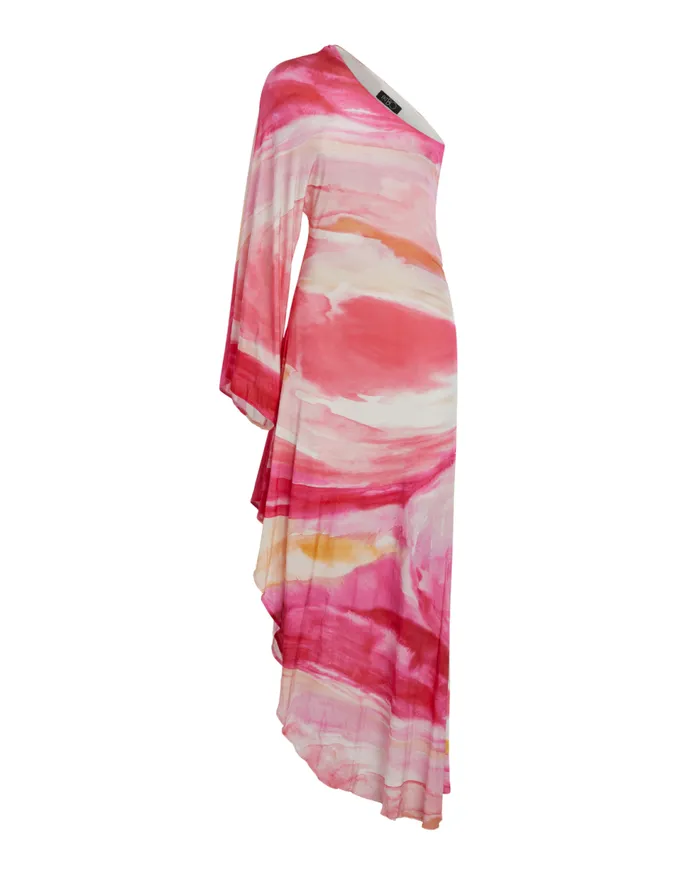 Dresses and Jumpsuits Women Patbo Aura Stretch One Shoulder Maxi Dress Pink Multi