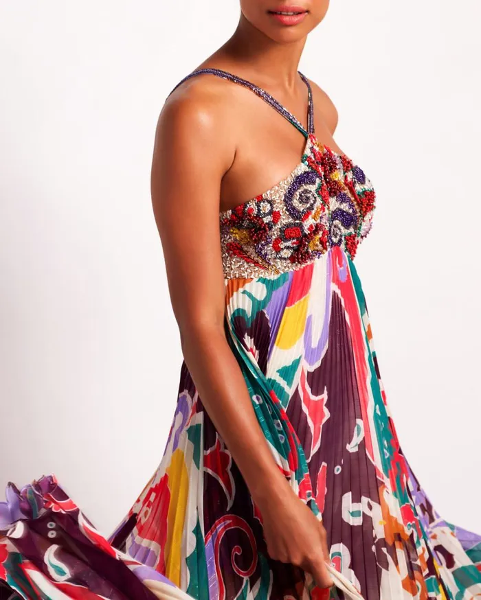 Dresses and Jumpsuits Women Patbo Beaded Daydreamer Pleated Gown Multi