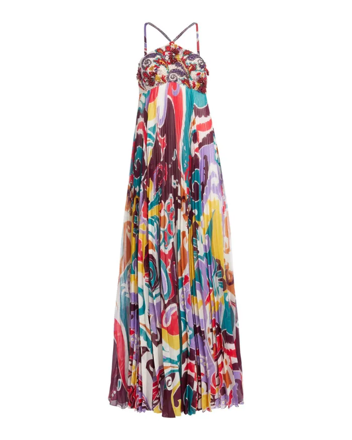 Dresses and Jumpsuits Women Patbo Beaded Daydreamer Pleated Gown Multi