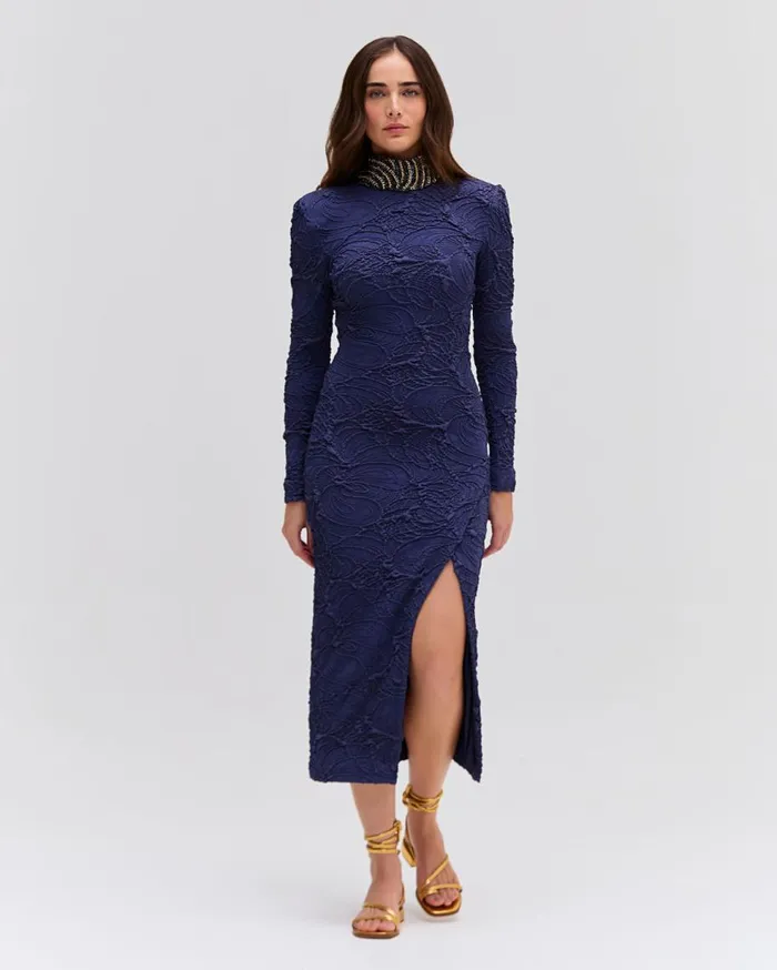 Dresses and Jumpsuits Women Patbo Chain Embellished Jacquard Midi Dress Galaxy