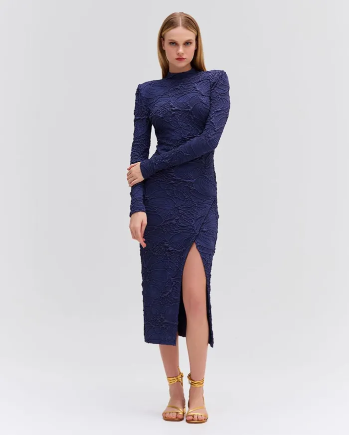 Dresses and Jumpsuits Women Patbo Chain Embellished Jacquard Midi Dress Galaxy