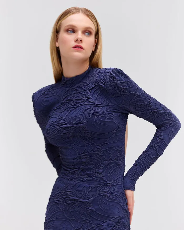 Dresses and Jumpsuits Women Patbo Chain Embellished Jacquard Midi Dress Galaxy