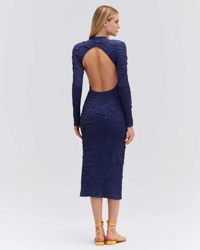 Dresses and Jumpsuits Women Patbo Chain Embellished Jacquard Midi Dress Galaxy