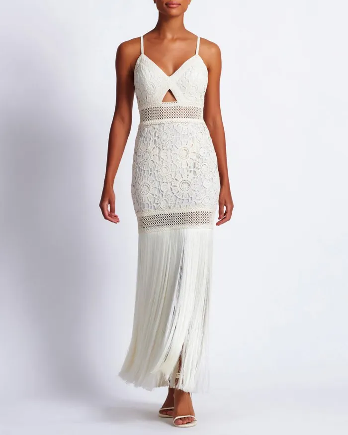 Dresses and Jumpsuits Women Patbo Crochet Fringe Maxi Dress Wheat