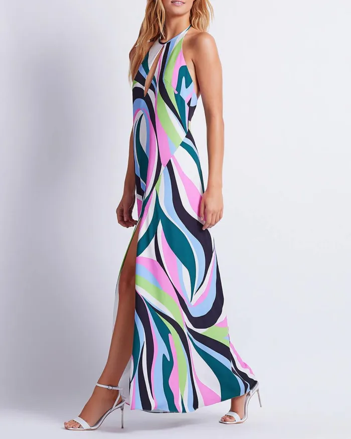 Dresses and Jumpsuits Women Patbo Delos Keyhole Maxi Dress Black Multi