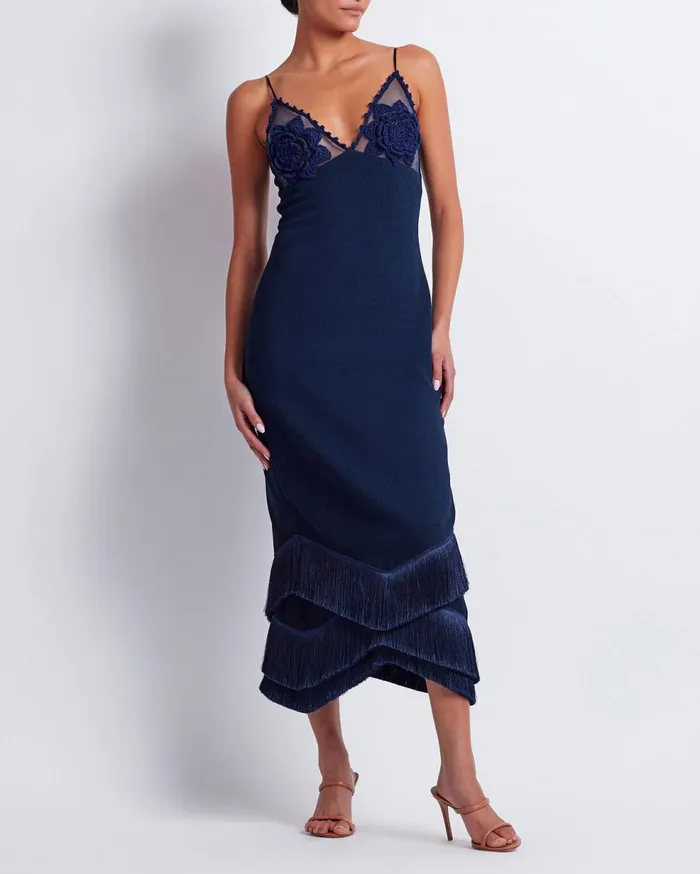 Dresses and Jumpsuits Women Patbo Embroidered Crochet Midi Dress French Navy