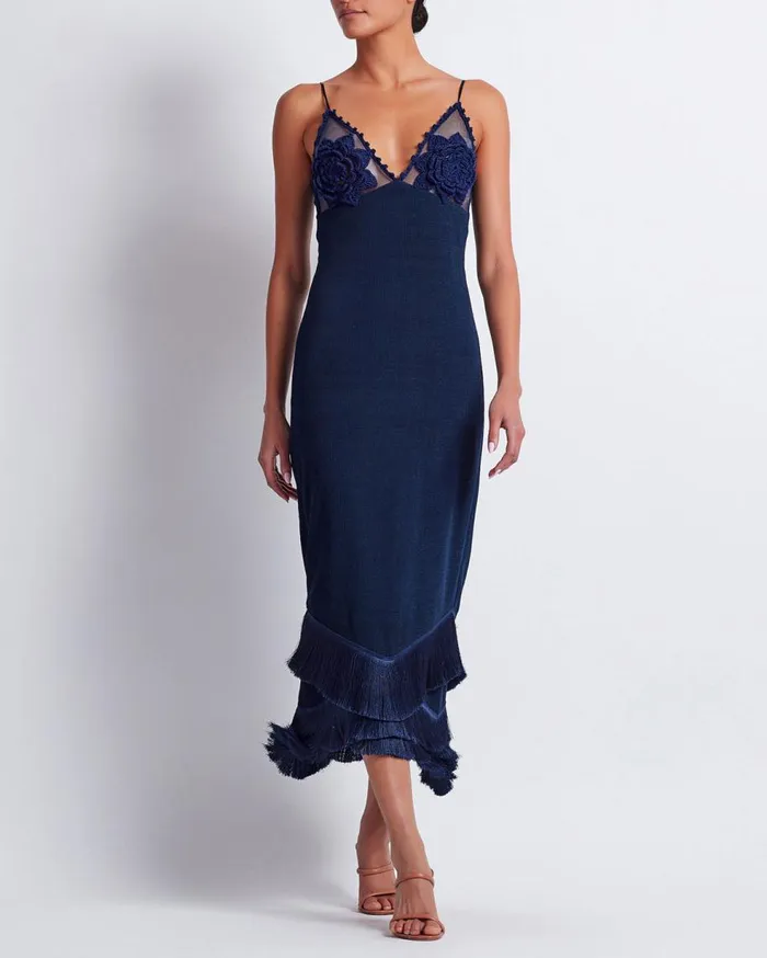 Dresses and Jumpsuits Women Patbo Embroidered Crochet Midi Dress French Navy