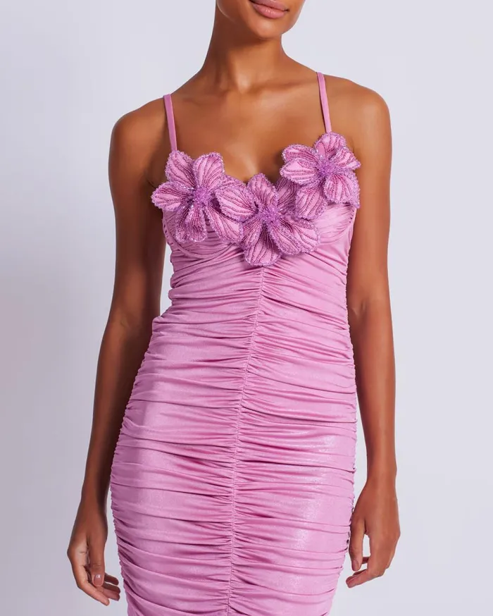 Dresses and Jumpsuits Women Patbo Embroidered Metallic Jersey Midi Dress Lilac