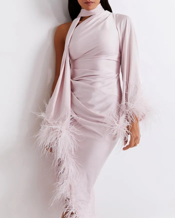 Dresses and Jumpsuits Women Patbo Feather Trim Oscar Dress Ballet Slipper