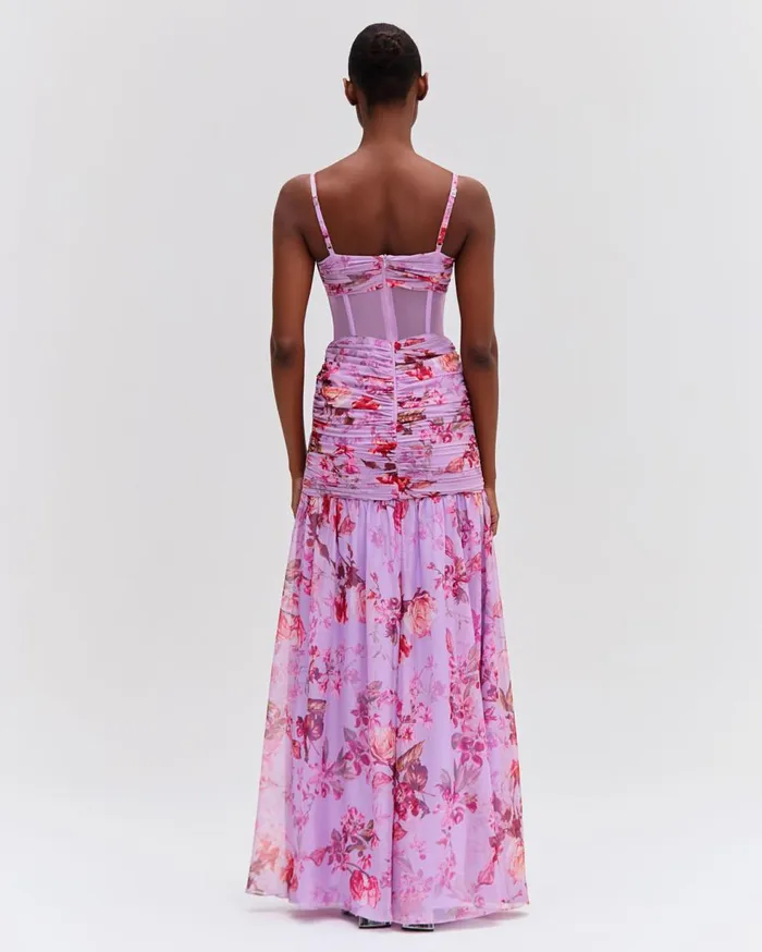 Dresses and Jumpsuits Women Patbo Floral Haze Bustier Maxi Dress Violet