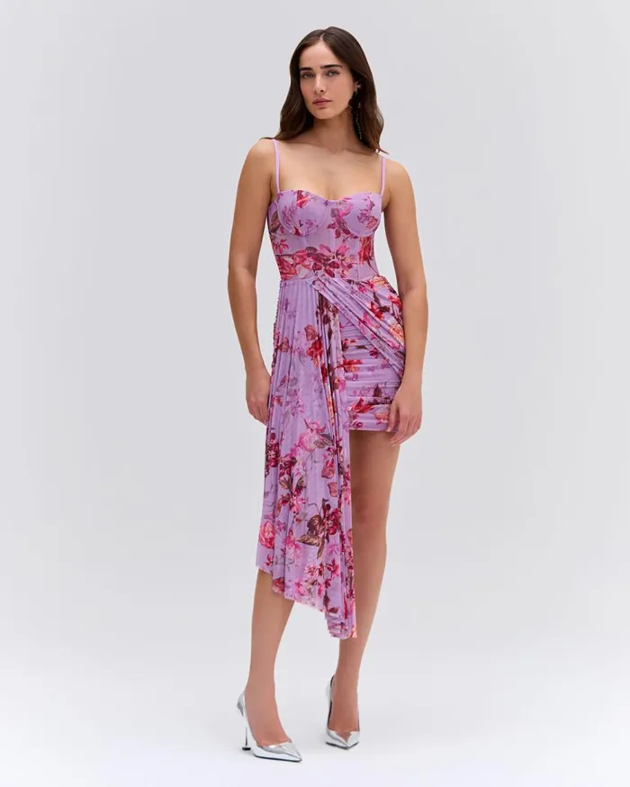 Dresses and Jumpsuits Women Patbo Floral Haze Bustier Mini Dress Violet