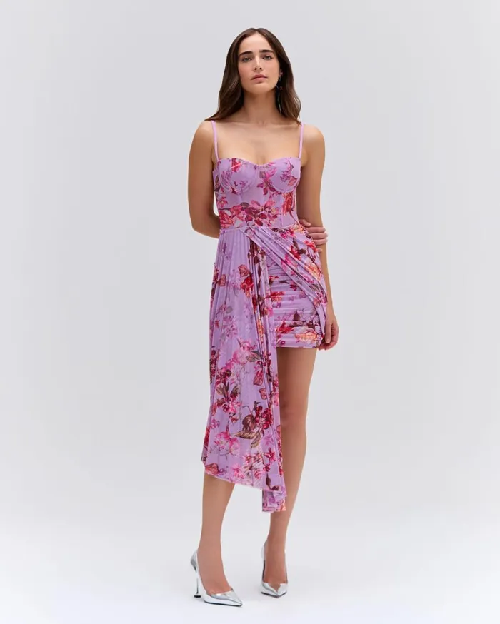 Dresses and Jumpsuits Women Patbo Floral Haze Bustier Mini Dress Violet