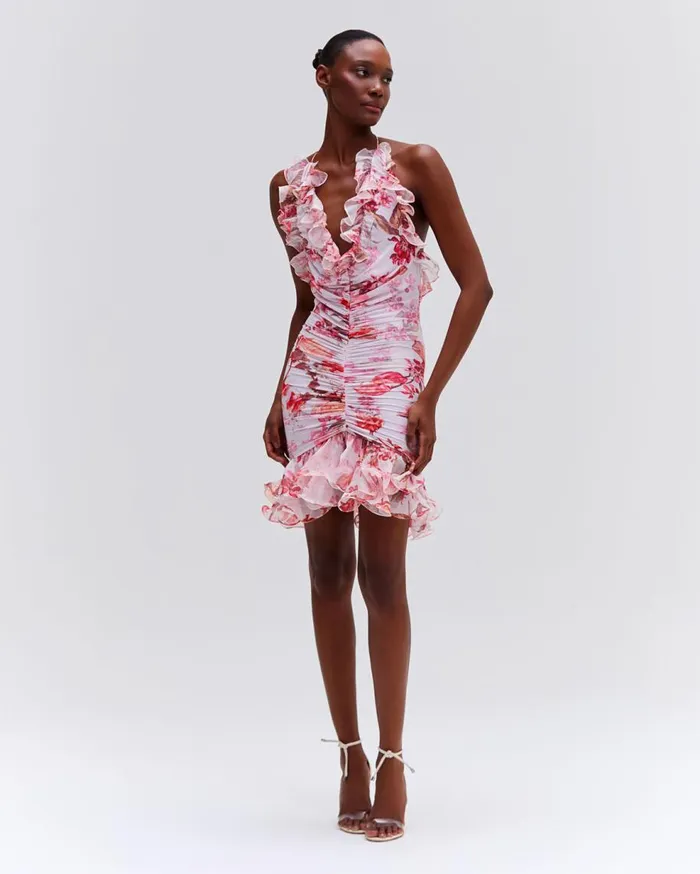 Dresses and Jumpsuits Women Patbo Floral Haze Stretch Tulle Sleeveless Mini Dress Vapor