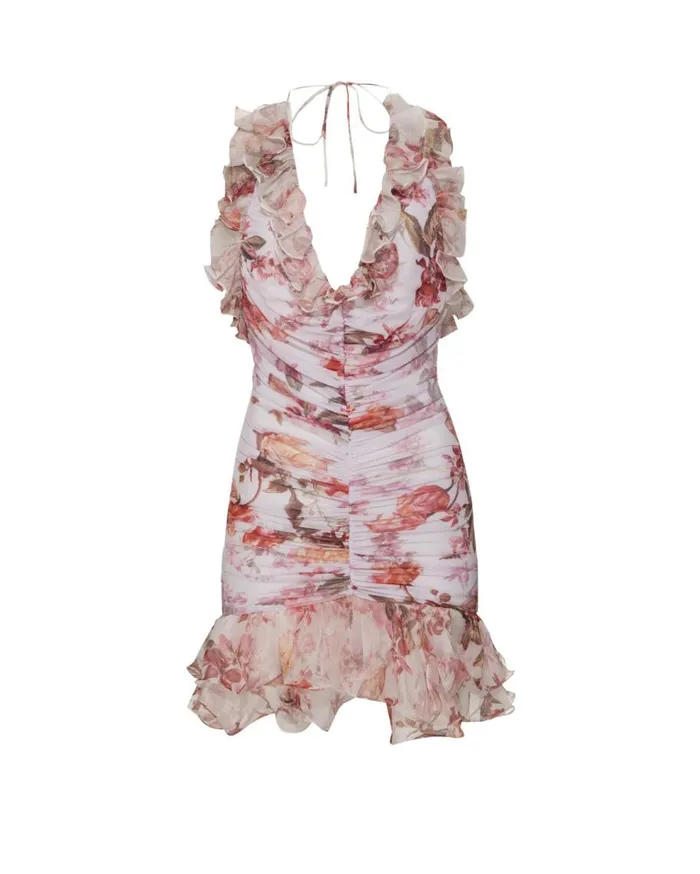 Dresses and Jumpsuits Women Patbo Floral Haze Stretch Tulle Sleeveless Mini Dress Vapor
