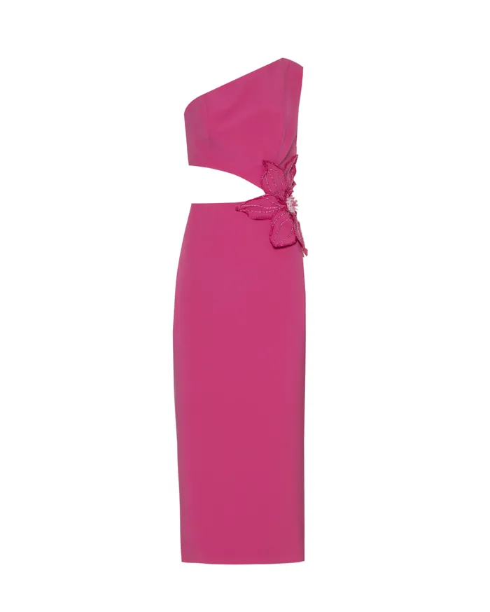 Dresses and Jumpsuits Women Patbo Flower Applique Midi Dress Rhodamine