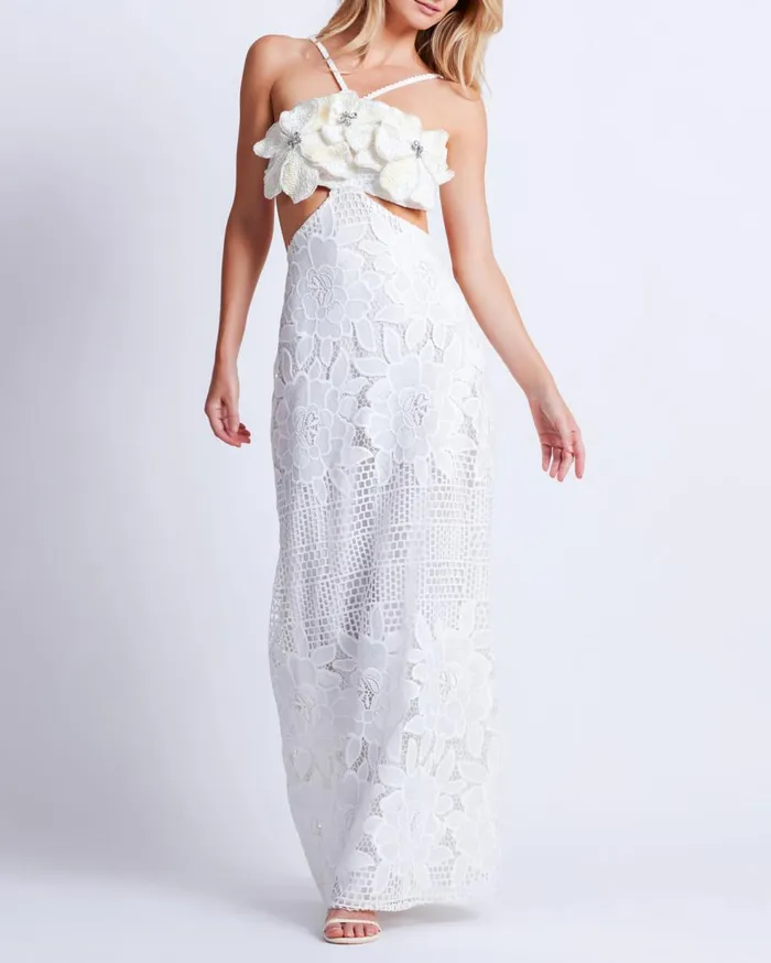 Dresses and Jumpsuits Women Patbo Flower Embroidered Maxi Dress White