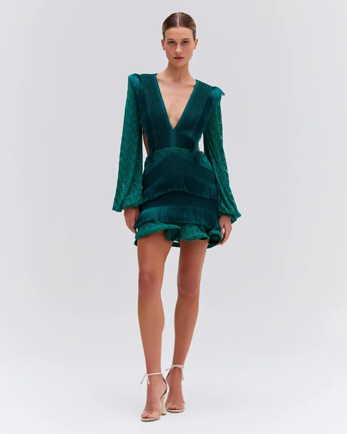 Dresses and Jumpsuits Women Patbo Fringe Cutout Mini Dress Galapagos