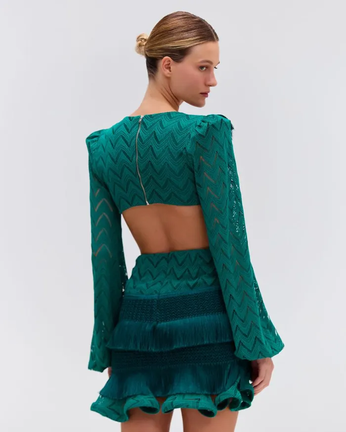 Dresses and Jumpsuits Women Patbo Fringe Cutout Mini Dress Galapagos