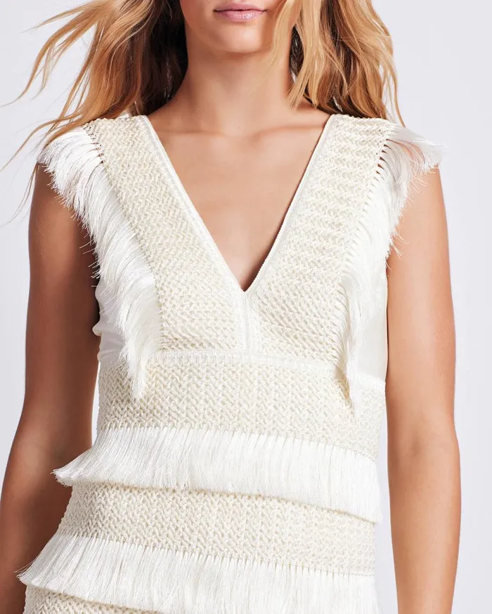 Dresses and Jumpsuits Women Patbo Fringe Midi Dress Ivory