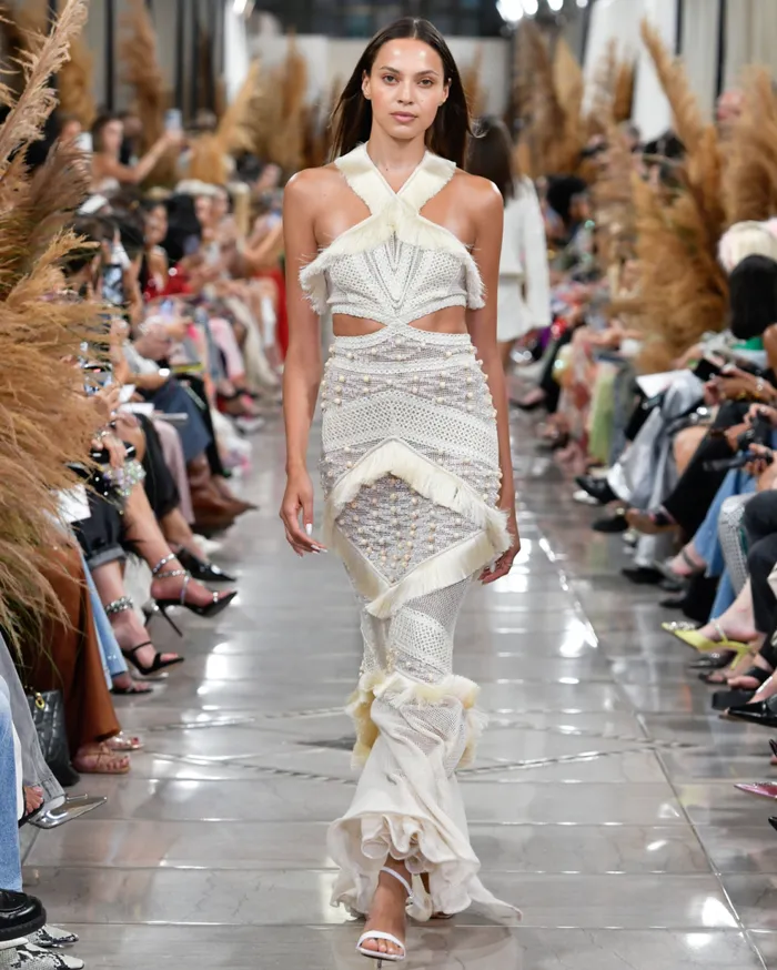 Dresses and Jumpsuits Women Patbo Fringe Trim Halterneck Maxi Dress Wheat Dresses and Jumpsuits Women Patbo Fringe Trim Halterneck Maxi Dress Wheat
