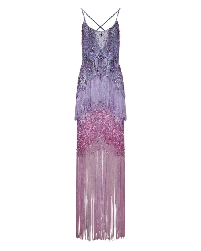Dresses and Jumpsuits Women Patbo HandBeaded Ombre Gown Bright Lilac Dresses and Jumpsuits Women Patbo HandBeaded Ombre Gown Bright Lilac