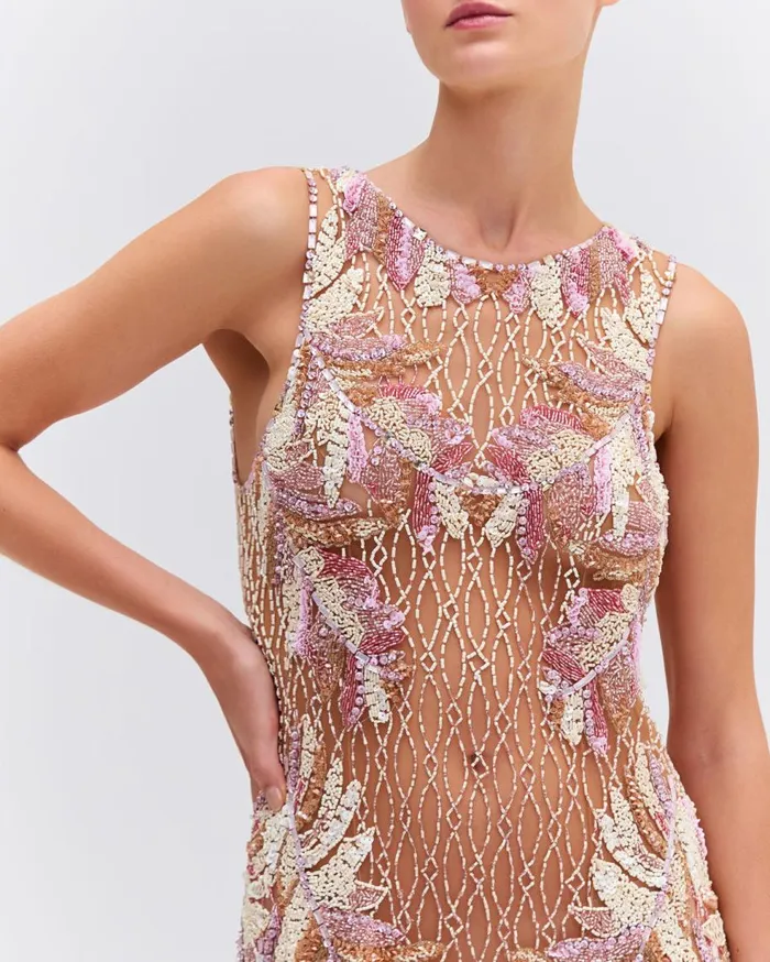 Dresses and Jumpsuits Women Patbo HandBeaded Sleeveless Mini Dress Multi