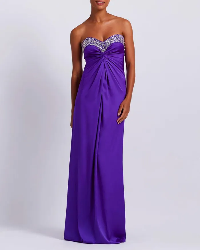 Dresses and Jumpsuits Women Patbo HandBeaded Strapless Gown Purple