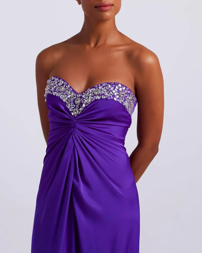 Dresses and Jumpsuits Women Patbo HandBeaded Strapless Gown Purple