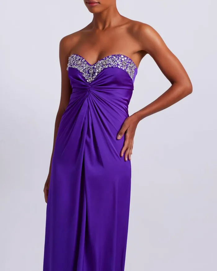 Dresses and Jumpsuits Women Patbo HandBeaded Strapless Gown Purple