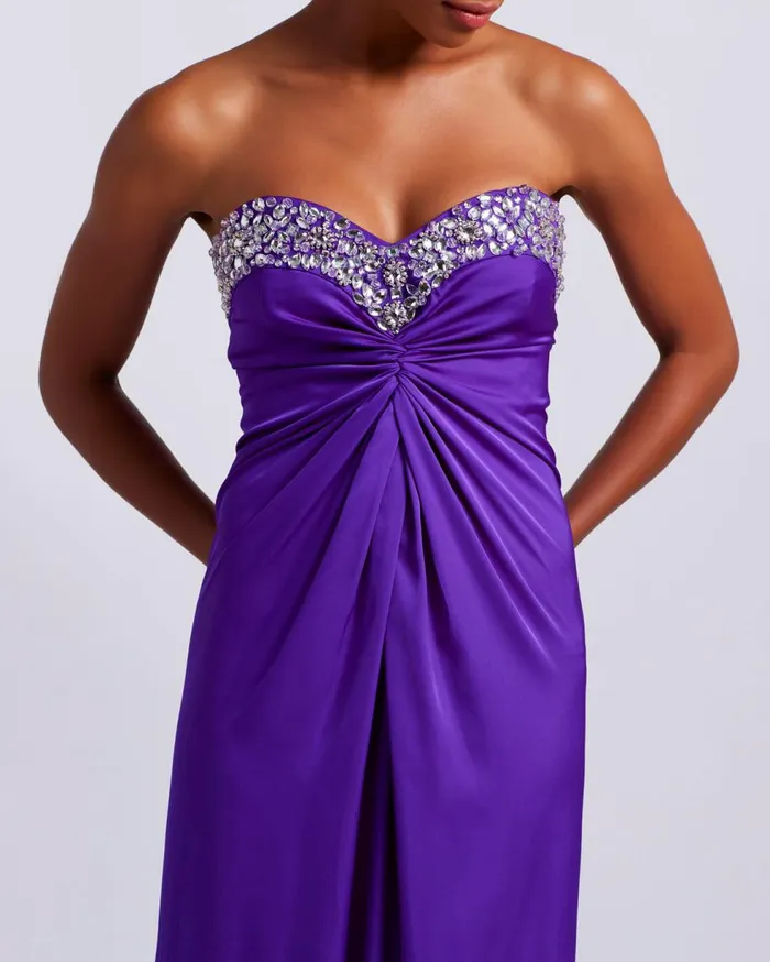 Dresses and Jumpsuits Women Patbo HandBeaded Strapless Gown Purple