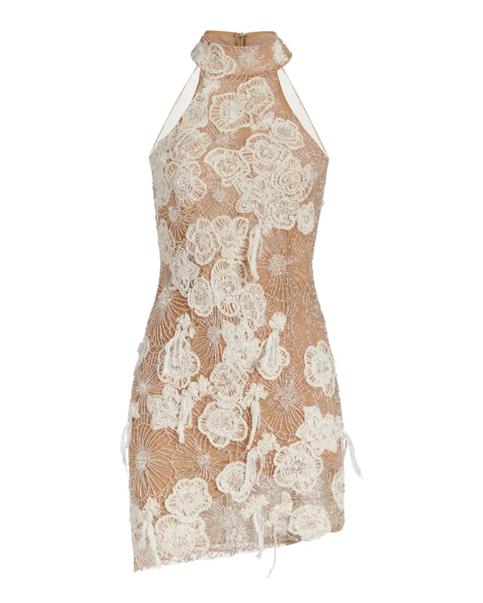 Dresses and Jumpsuits Women Patbo HandEmbroidered Sleeveless Cocktail Dress White