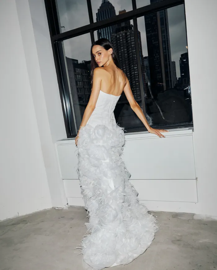 Dresses and Jumpsuits Women Patbo HandEmbroidered Strapless Gown White Dresses and Jumpsuits Women Patbo HandEmbroidered Strapless Gown White