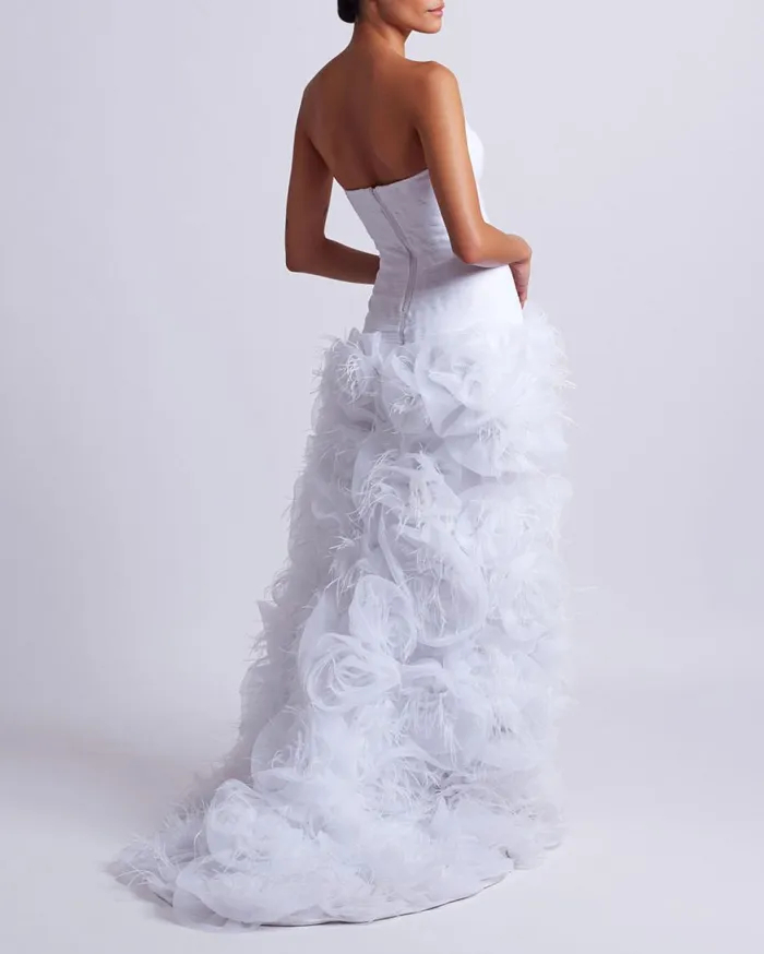 Dresses and Jumpsuits Women Patbo HandEmbroidered Strapless Gown White Dresses and Jumpsuits Women Patbo HandEmbroidered Strapless Gown White