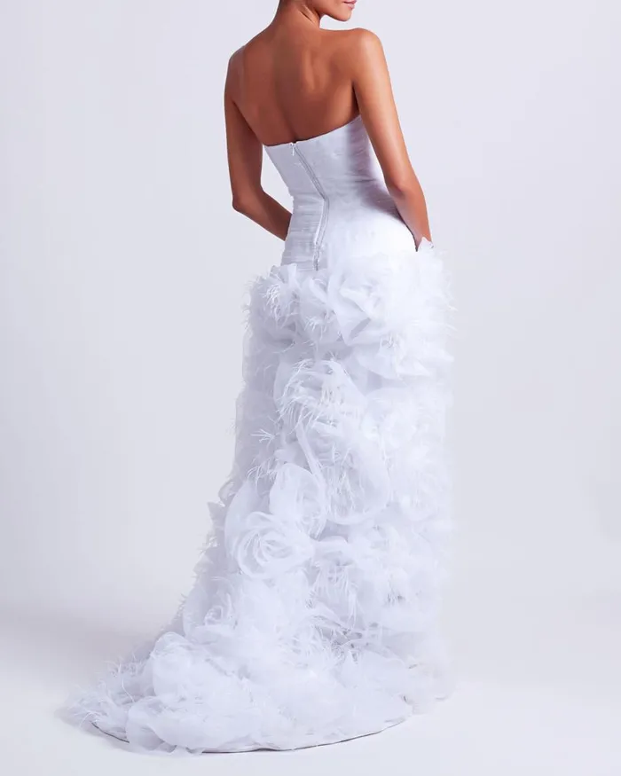 Dresses and Jumpsuits Women Patbo HandEmbroidered Strapless Gown White Dresses and Jumpsuits Women Patbo HandEmbroidered Strapless Gown White
