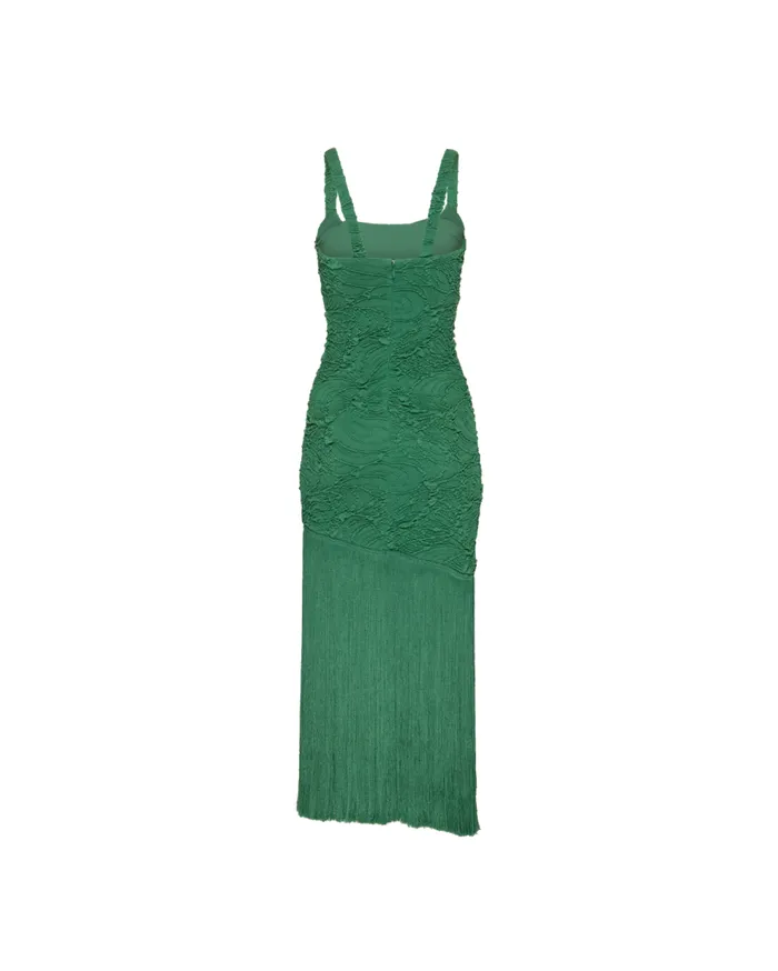 Dresses and Jumpsuits Women Patbo Jacquard Fringe Maxi Dress Emerald