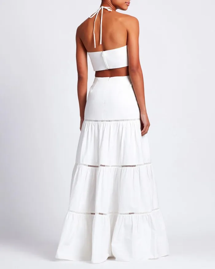 Dresses and Jumpsuits Women Patbo Lasercut Cotton Poplin Maxi Dress White