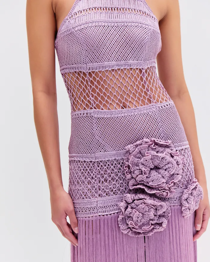 Dresses and Jumpsuits Women Patbo Latticework Fringe Maxi Dress Lilac