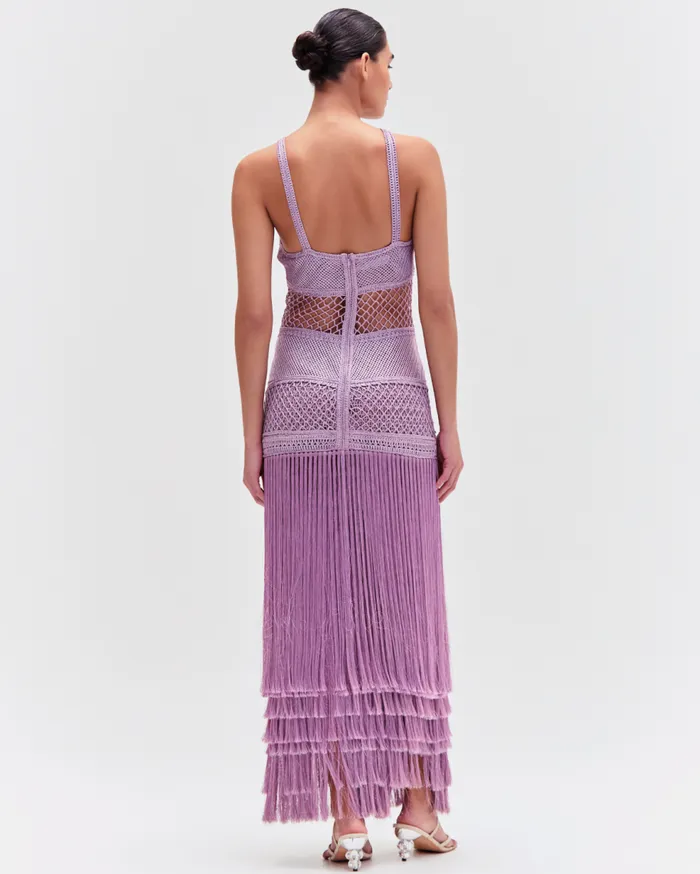 Dresses and Jumpsuits Women Patbo Latticework Fringe Maxi Dress Lilac