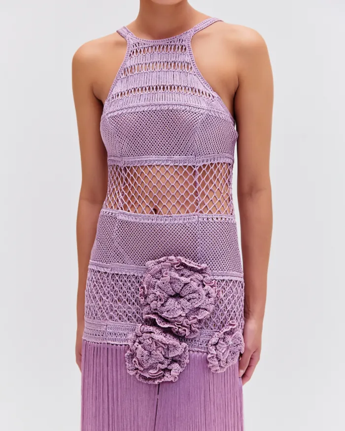 Dresses and Jumpsuits Women Patbo Latticework Fringe Maxi Dress Lilac