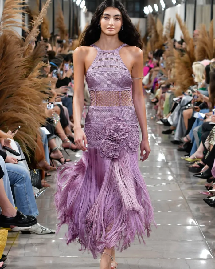 Dresses and Jumpsuits Women Patbo Latticework Fringe Maxi Dress Lilac