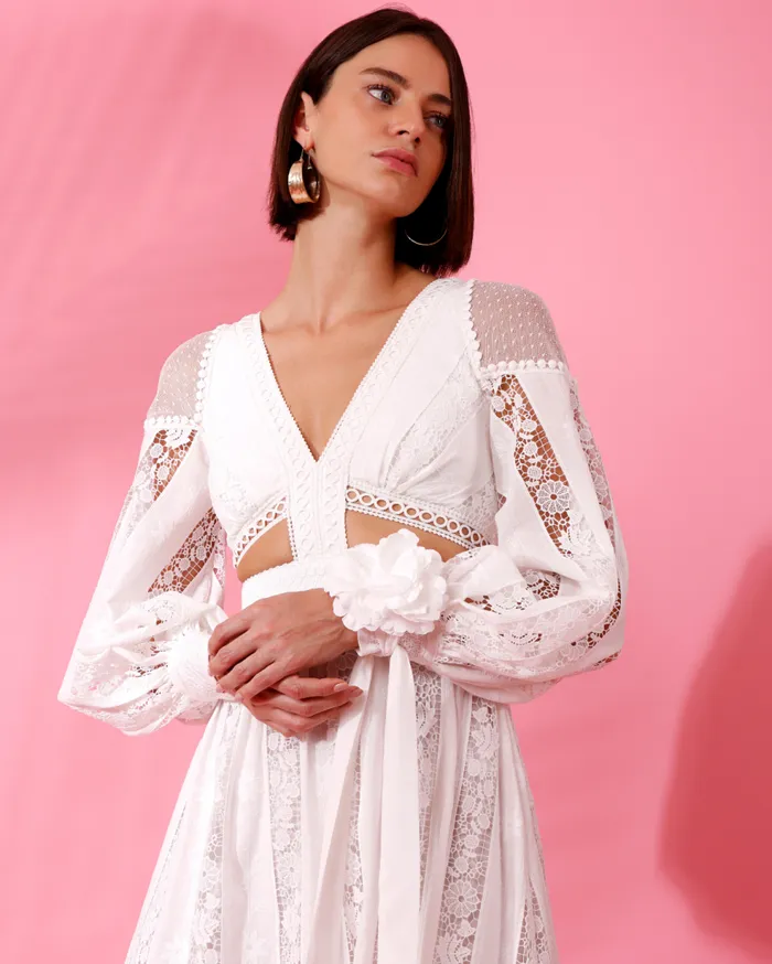 Dresses and Jumpsuits Women Patbo Long Cut Out Dress Off White